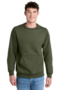 Port & Co® Core Fleece Crewneck Pocket Sweatshirt